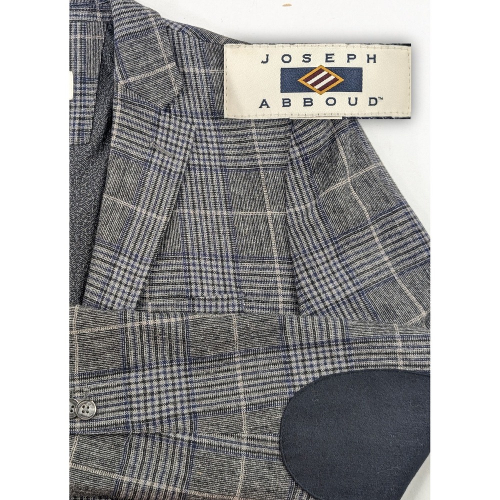 New No Tags Joseph Abboud Blazer Sport Suit Jacket Unstructured Plaid Small 40R